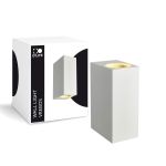 D'Lite Luce Da Parete Vrebos Bianca Up & Down | IP56 - Adatto Per 2x GU10