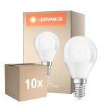 Confezione Multipack 10x Ledvance Classic LED E14 Pera Ghiaccio 4.9W 470lm - 827 Bianco Molto Caldo | Dimmerabile - Sostitua 40W