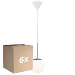 Confezione Multipack 6x Nordlux Café Luce Pendente Vetro Bianca | Adatto per E27